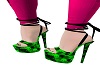 Green Toxic Skull Heels