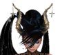 queen black horns