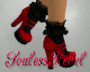 Red Lolita w blk socks