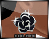 E~ Black Rose Earrings