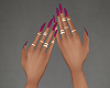 Pansy purple nails