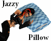 (Jazzy)Blue Pillow-check