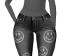 Black Smiley Jeans
