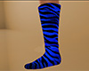 Blue Tiger Stripe Socks TALL (F)