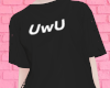 uwu black oversize shirt