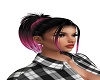 pink and black ponytail