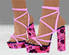 Pink floral shoe