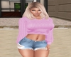 TJ Pink Sweater N Shorts