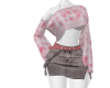 Pink plaid hearts set