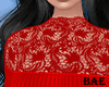 B| Red Lace Sweater