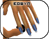 *E* blue diva nails