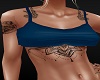 Blue Top with Tattoo