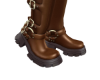IVY BRWN BUCKLE BOOTS
