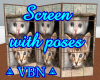 Screen with poses cats