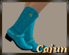 Cowgirl Boots Teal Snake