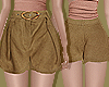 Brown Linen Shorts