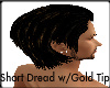 Short Dreads W/Gold Tip