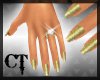 Dainty Hands Gold Nails