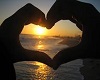 sunset through a heart