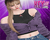 K- Cardigan Purple Set