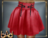 Red Skater Silk Skirt