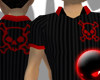 Black/Red Skull Polo
