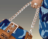 (7K)BlueOrang Camo Purse