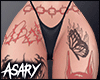 Gothic Legs Tattoo Red