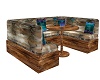 club ushaped booth sofa