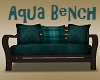 Aqua Green /Floral Bench