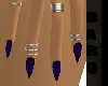 Purple pointed Nails