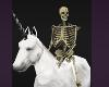 Skeleton on a Unicorn Fun Funny Hilarious