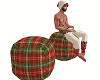 *Xmas Plaid Pose Pouffes