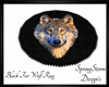 Black Wolf Fur Rug Rd