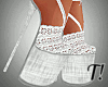 T! Crochet White Heels