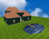 house with pond