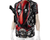 dead pool shirt+gun blue