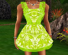 [MA] green fluor dress