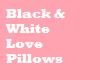 B&W Love Pillows