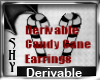 Derv Candy Cane Earrings