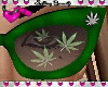Green Marijuana Glasses