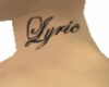 Lyric neck tat
