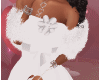 white fur stole cape