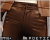 P|Leather Pants - Brown