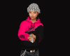 $QK pink/blk hoodie