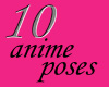 10 anime poses
