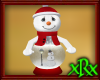 Icy Snowman Globe Red