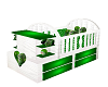 Crib Green & White