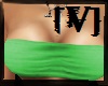 [V] green wrapped top