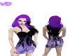 purple flame club dress